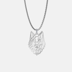 Antonio's Wolf-Anhänger-Halskette aus Edelstahl