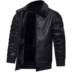 Hochwertige Lederjacke „Cosmic Cascade“.