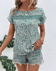 Hemd mit kurzen Ärmeln und Blumenmuster