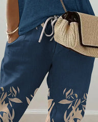 Lässige Hose mit Aufdruck