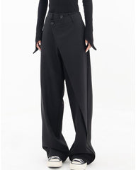 Unregelmäßige einfarbige Patchwork-Hose