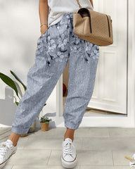 Lässige Jeans mit Taschenprint für Damen