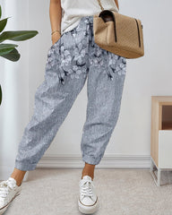 Lässige Jeans mit Taschenprint für Damen