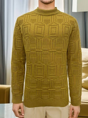 Pullover mit rundem Strickkragen