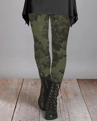 Elegante Leggings mit Blumenmuster