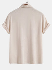 Kurzarm-Poloshirt aus Cord