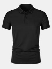 Solides Mesh-Poloshirt