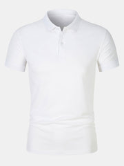Solides Mesh-Poloshirt