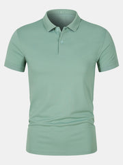 Solides Mesh-Poloshirt