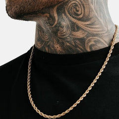 Antonios Twist Edelstahlhalskette Herren