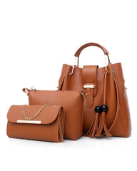 Handtasche für Damen, Umhängetasche, 3-teiliges Set