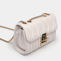 Geometrische Damen-Ledertasche 